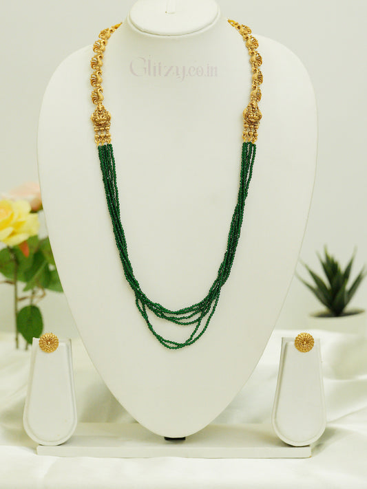 Harini Emerald Beads Haar Set