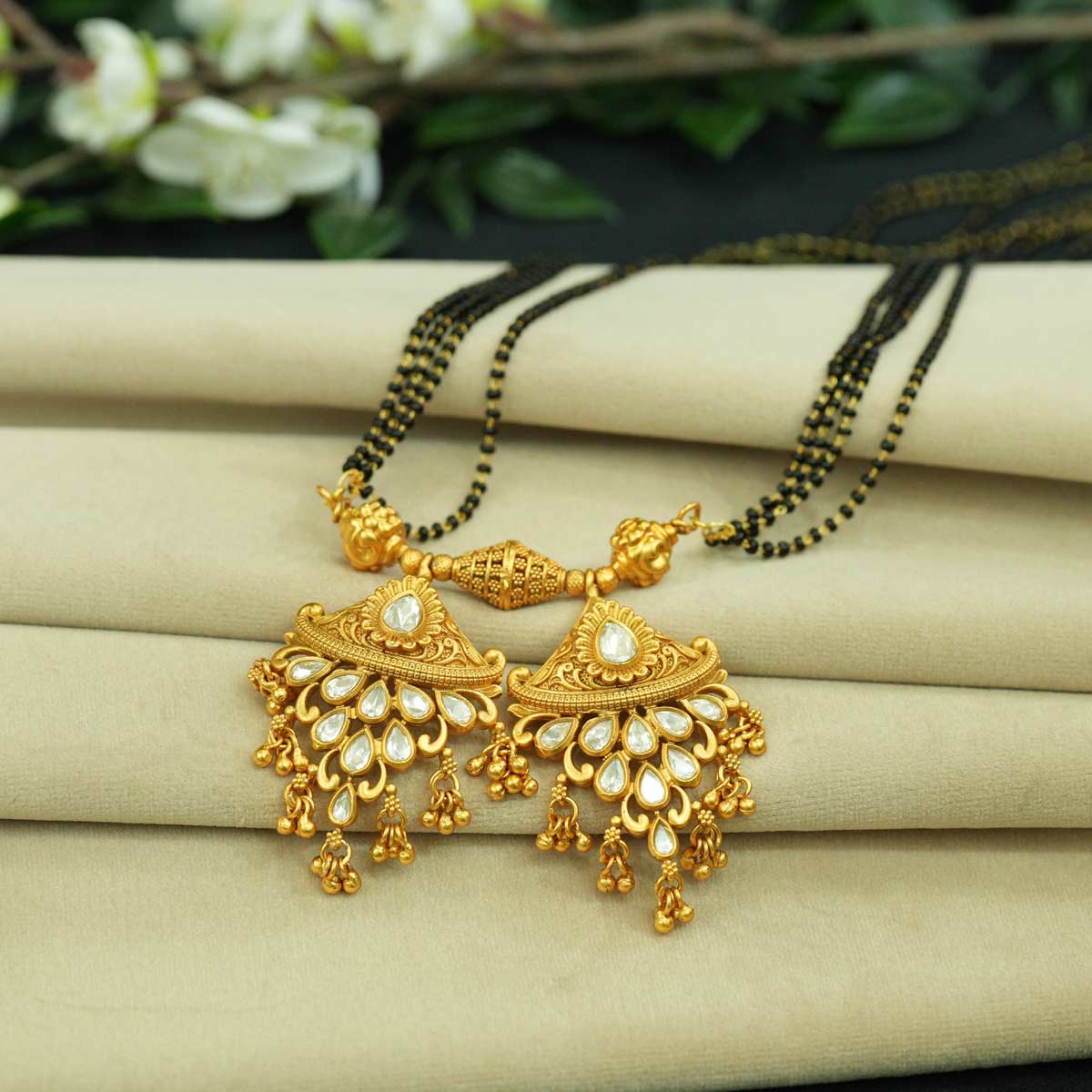 Peacock Inspiration Kundan Mangalsutra