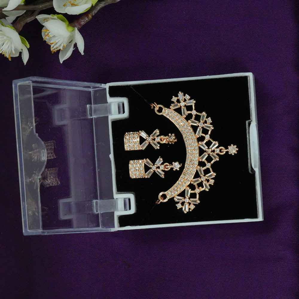 Tanvika Rose Gold Mangalsutra Set