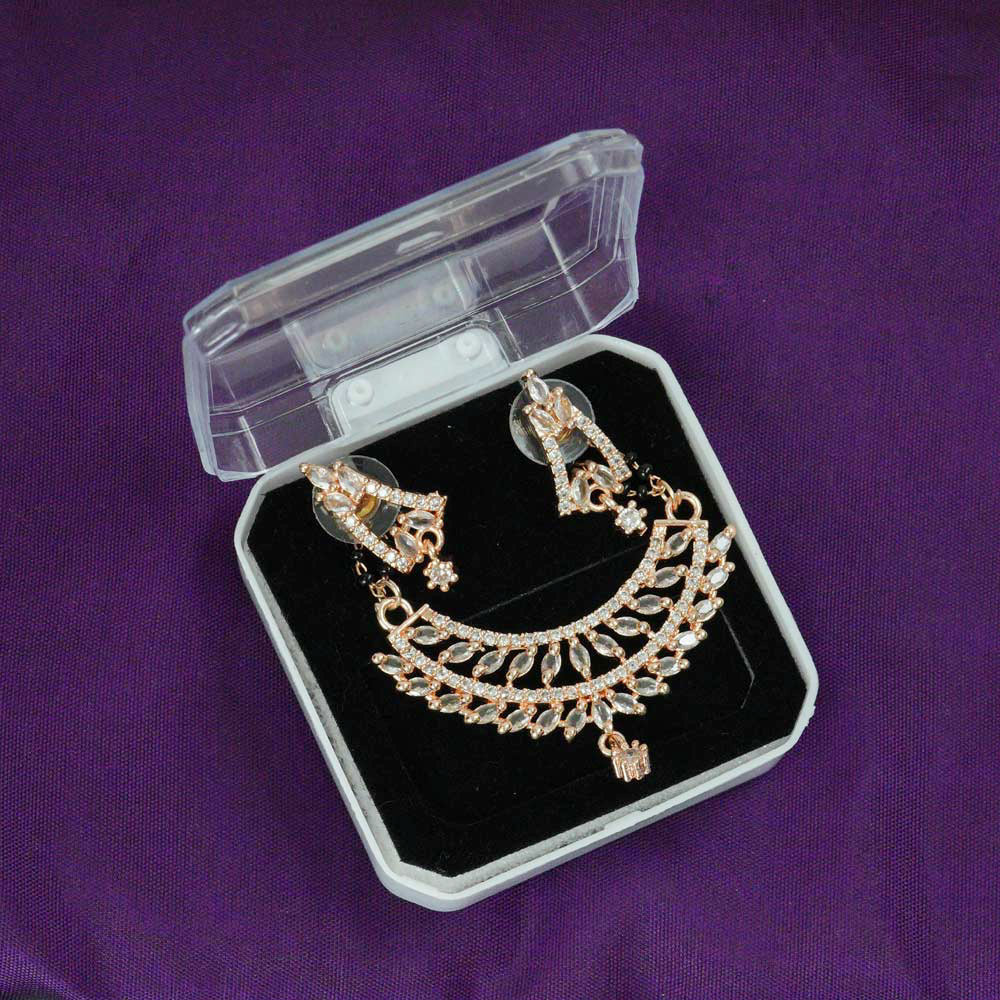 Ishira Rose Gold Mangalsutra Set