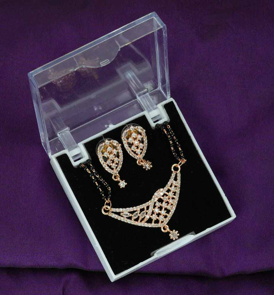 Roshni Rose Gold Mangalsutra Set