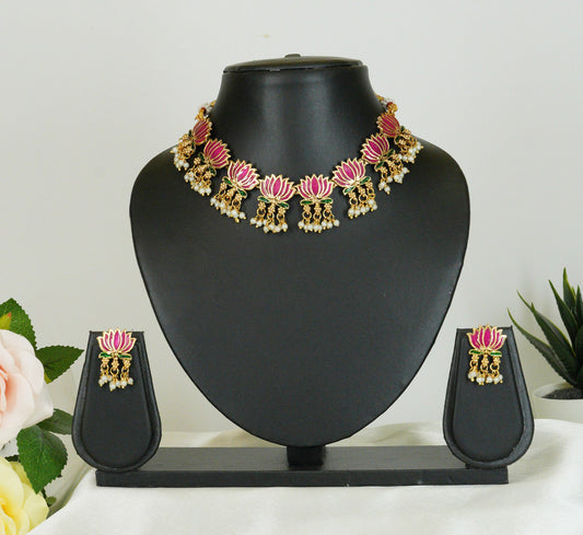 Padmika Lotus Choker Set
