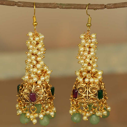 Pearl Cascade Jhumkas
