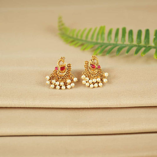 Peacock Grace Stud Earrings
