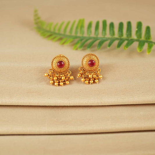 Classic Round Beaded Earrings