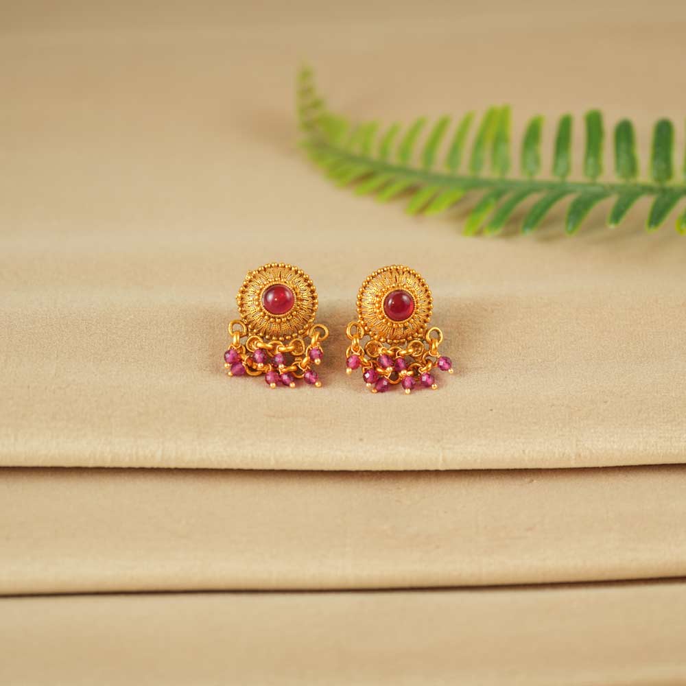 Classic Round Beaded Earrings