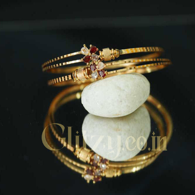 Sparkle Blossom Kadli Bangles1