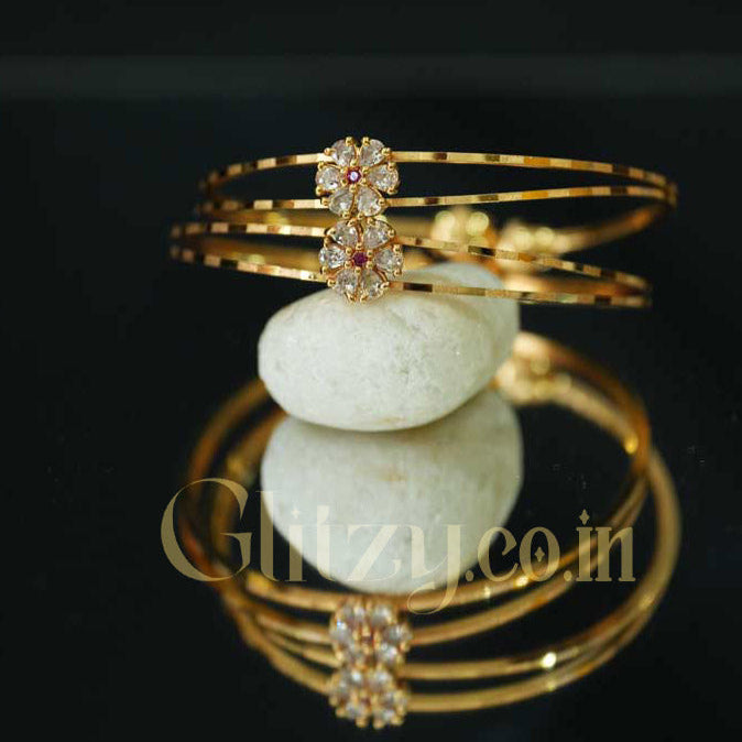 Sparkle Blossom Kadli Bangles2