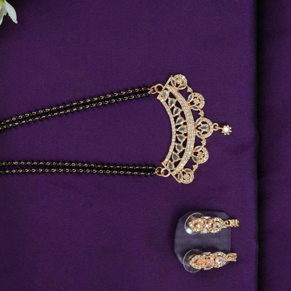 Kritika Arch Rose Gold Mangalsutra Set