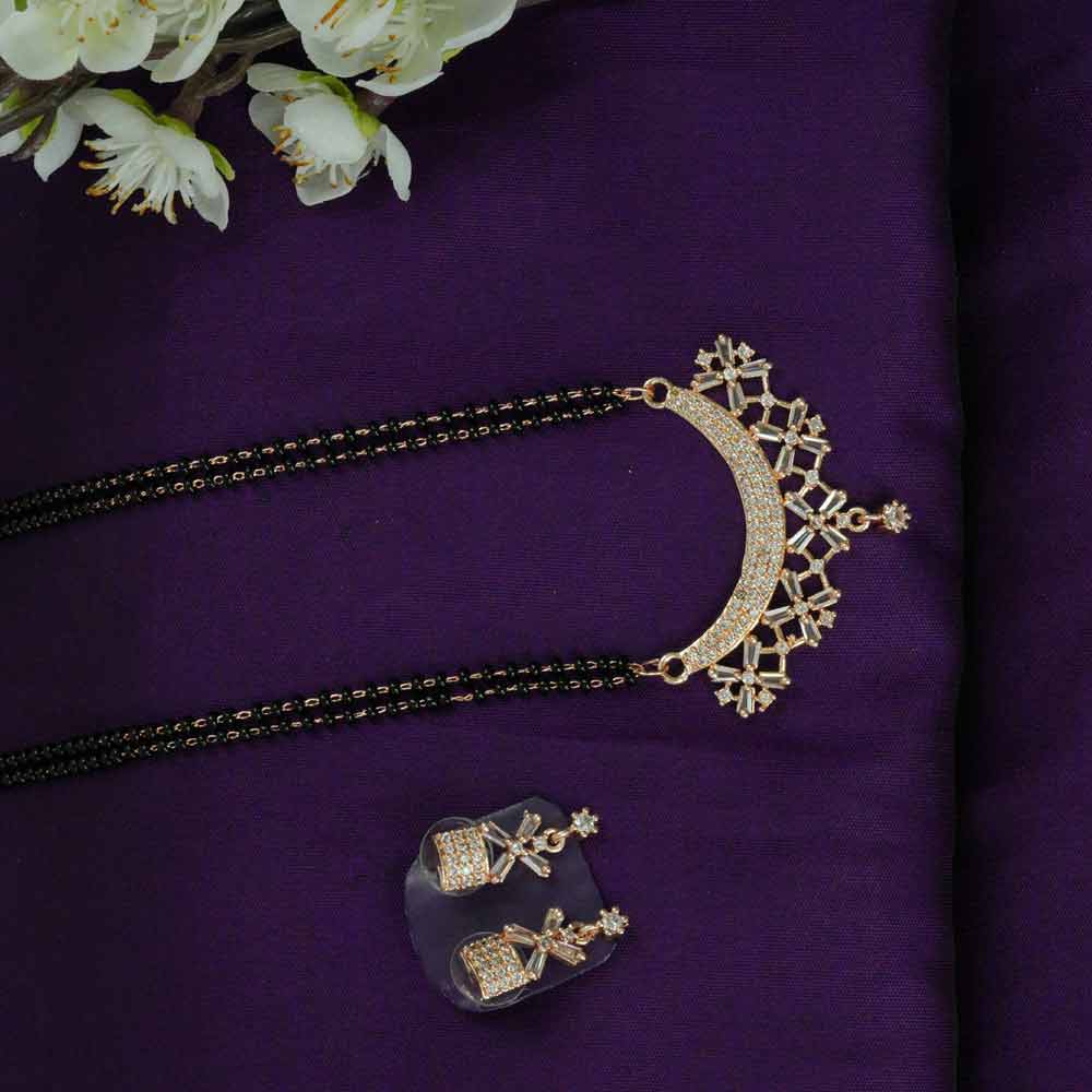 Tanvika Rose Gold Mangalsutra Set