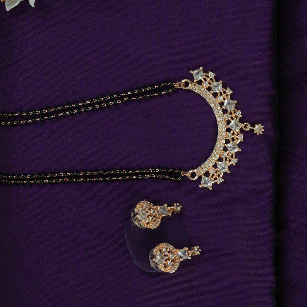 Nayra Rose Gold Mangalsutra Set