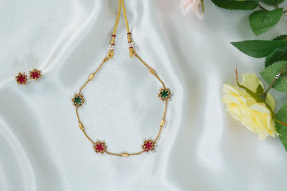 Phoolika Enamel Necklace Set