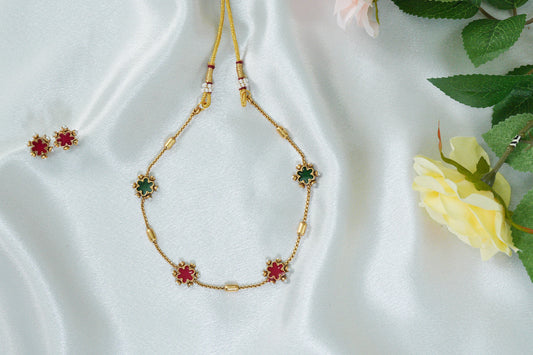 Phoolika Enamel Necklace Set