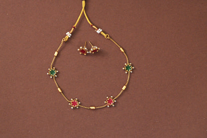 Phoolika Enamel Necklace Set
