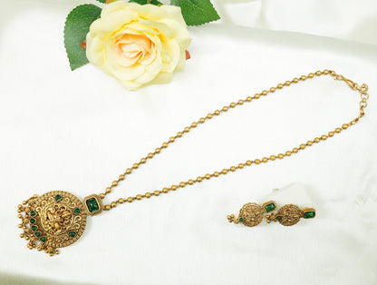 Goddess Lakshmi Pendent Set with pair of Earrings