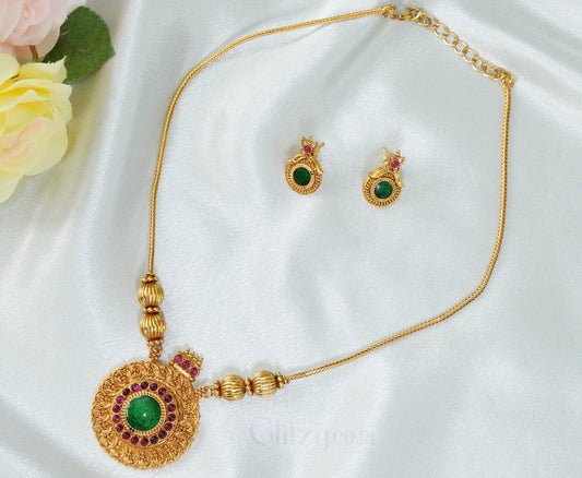 Divya Chakra Antique Necklace Set
