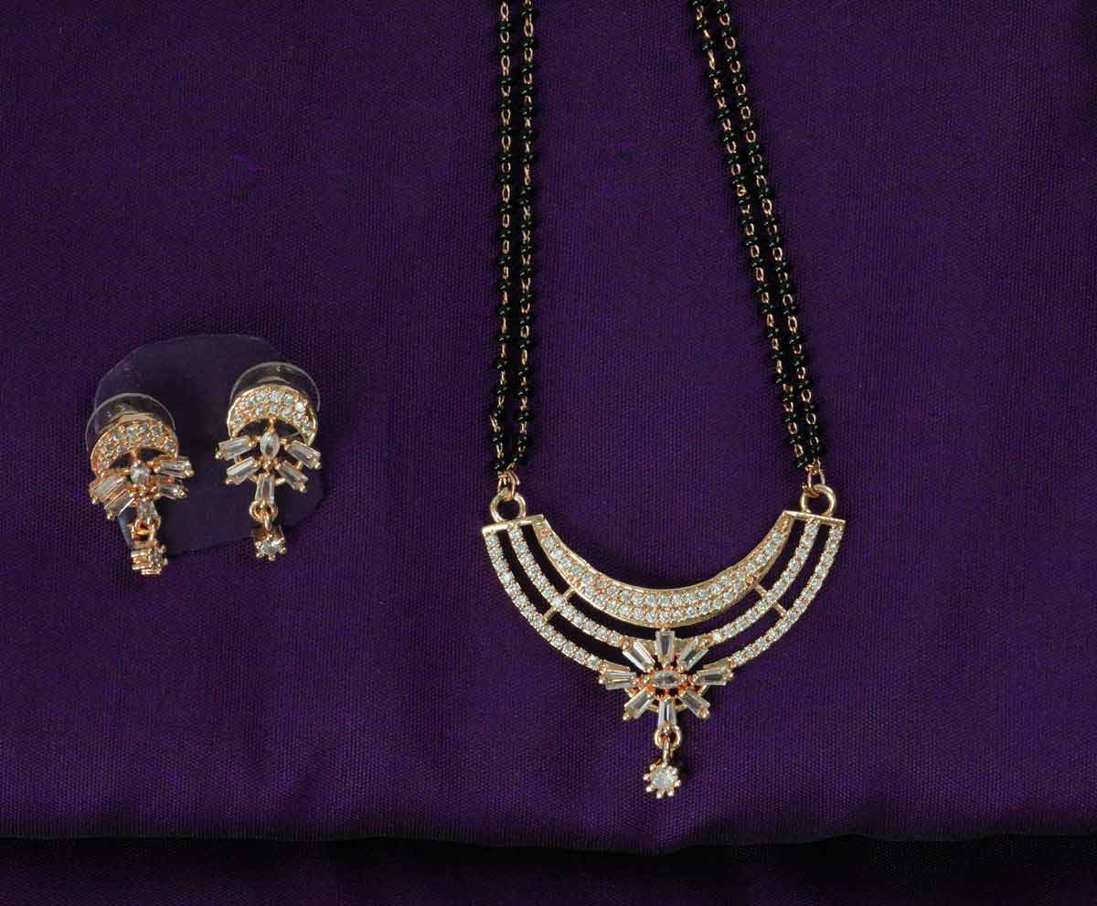 Aarohi Rose Gold Mangalsutra set