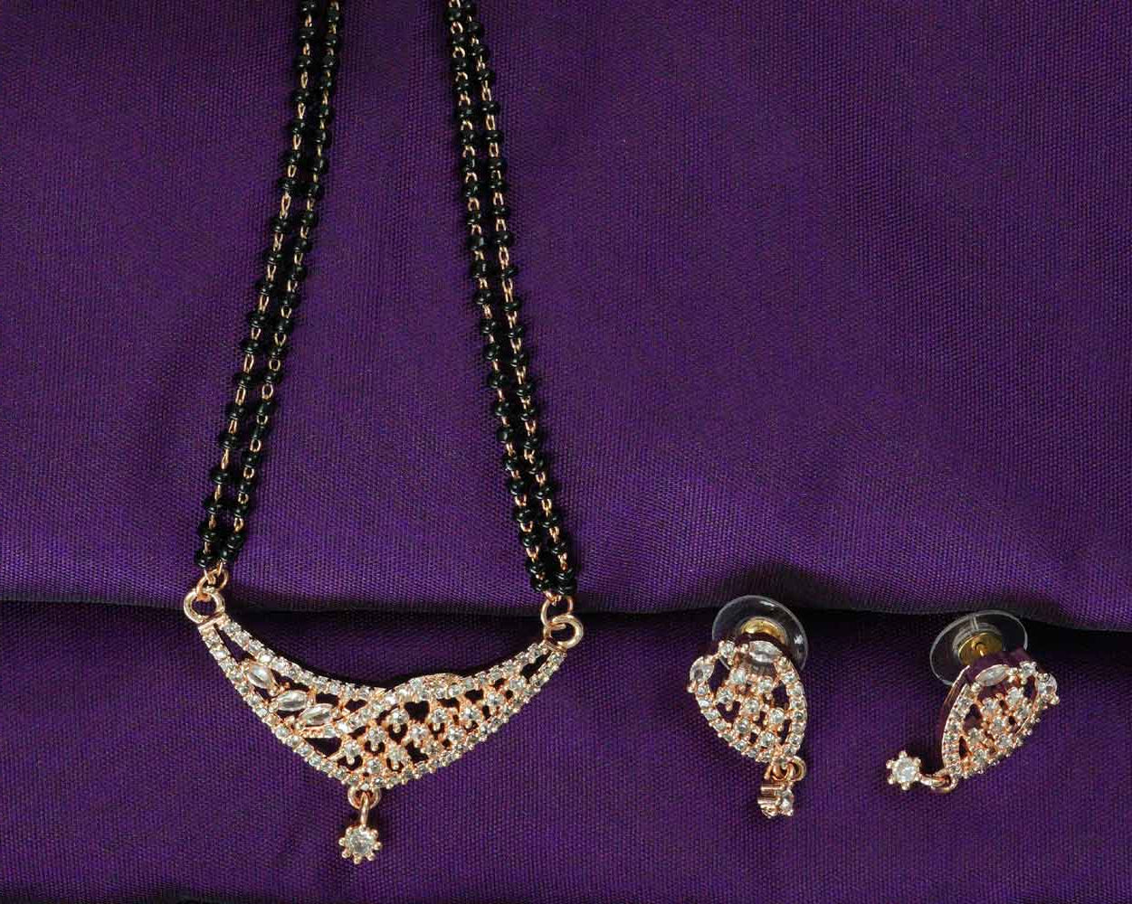 Roshni Rose Gold Mangalsutra Set